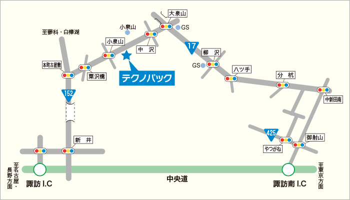 テクノパックへのアクセス